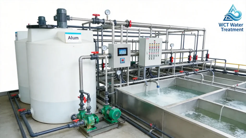 traitement de l'eau à l'alun