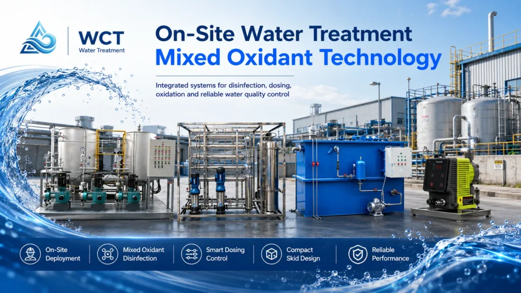 traitement de l'eau sur site avec la technologie d'oxydant mixte