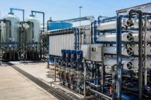 système de prétraitement par osmose inverse industrielle avec équipement de filtration et de dosage chimique
