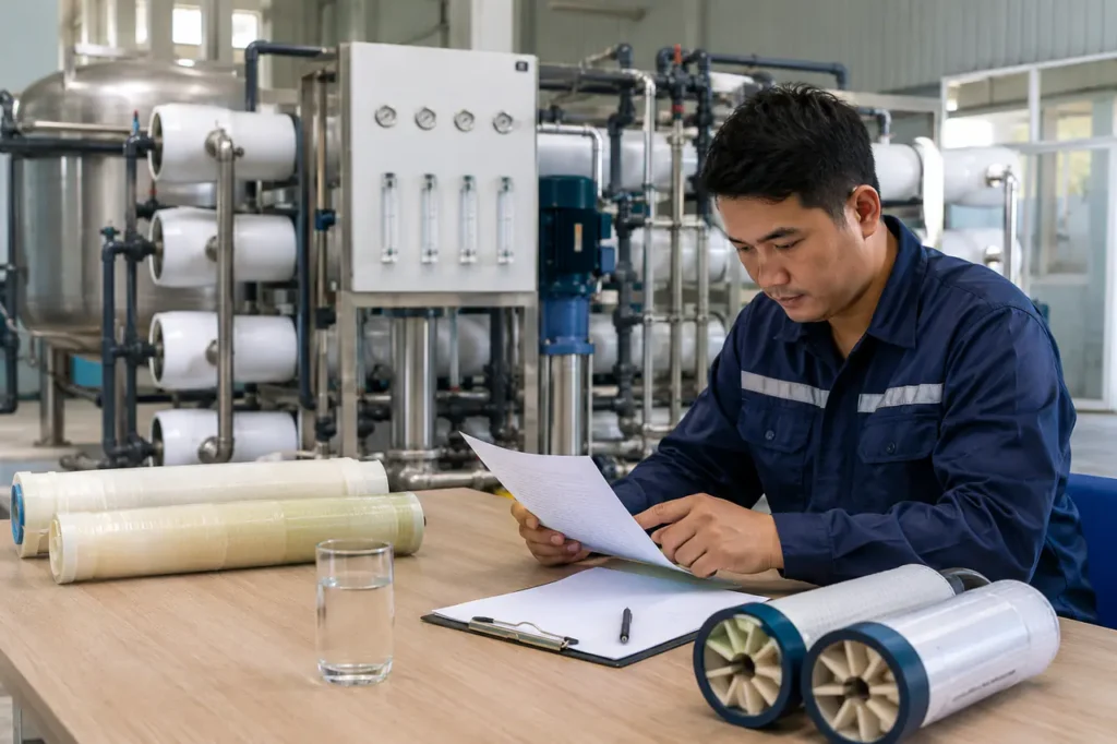 Échantillons de produits en bambou du fournisseur de systèmes RO avec emballage et configuration d'inspection de personnalisation